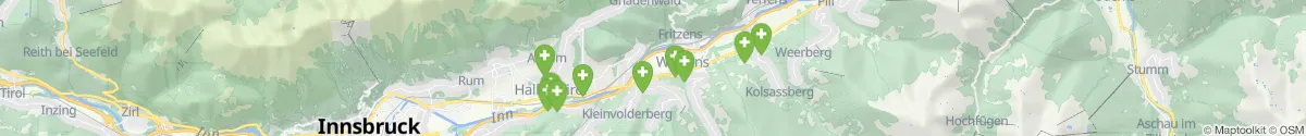 Map view for Pharmacies emergency services nearby Fritzens (Innsbruck  (Land), Tirol)